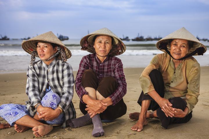 Coastal community in Vietnam